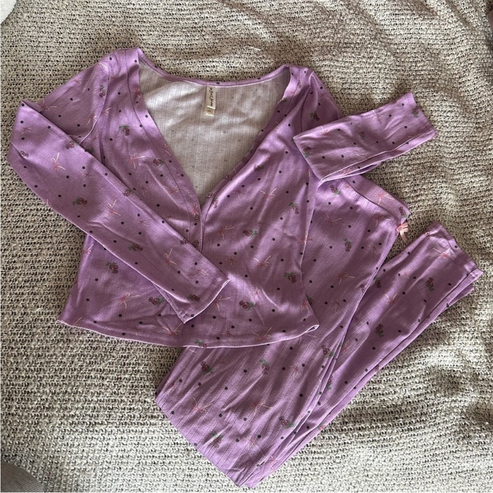 For Love and Lemons Women's Purple Pj Set